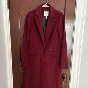 Avec Les Filles Maroon Cutaway Maxi Coat XS